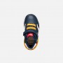 SNEAKERS A STIVALETTO TOPOLINO DISNEY BLU, IN PELLE, CON STRAPPO