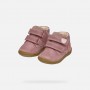MEZZO STIVALETTO A STRAPPO MAGENTA CON BRILLANTINI, IN CAMOSCIO