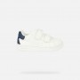 SNEAKERS BIANCA-BLU  A STRAPPO