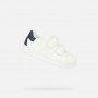 SNEAKERS BIANCA-BLU  A STRAPPO