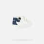 SNEAKERS BIANCA-BLU  A STRAPPO