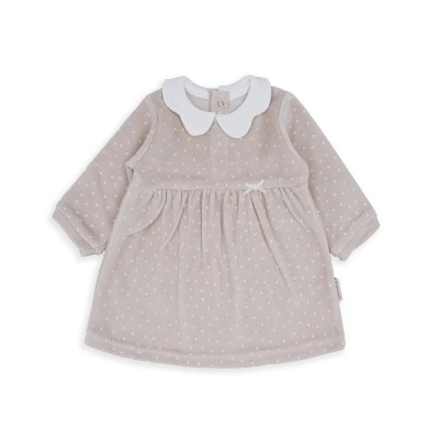 VESTITINO BEIGE CON COLLETTO
