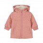 GIUBBINO ROSA FLOWERS CON INTERNO PELUCHE, CAPPUCCIO E ZIP