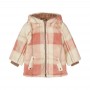 PELLICCIOTTO A QUADRI ROSA E BEIGE