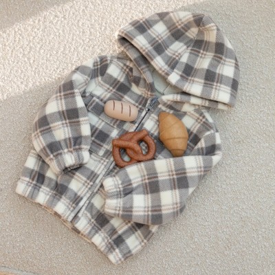 CAPPOTTINO A QUADRONI SOFT GREY