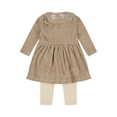 ABITINO BEIGE CON COLLETTINO ROUGE
