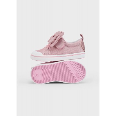 SNEAKERS GLITTER ROSA CON FIOCCO