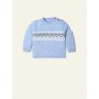 COMPLETO MAGLIONCINO CIELO, CAMICIA FANTASY E PANTALONCINO