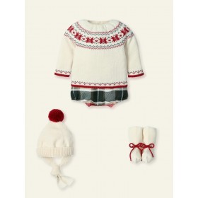 COMPLETO CHRISTMAS EDITION CON CULOTTE, CAPPELLINO E BABBUCCE