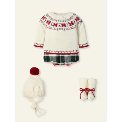 COMPLETO CHRISTMAS EDITION CON CULOTTE, CAPPELLINO E BABBUCCE