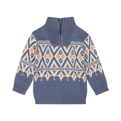 PULLOVER BLU E ARANCIO