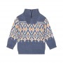 PULLOVER BLU E ARANCIO