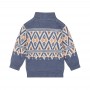 PULLOVER BLU E ARANCIO