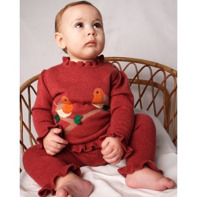 PANTALONE ROUGE 100% PURA LANA MERINOS