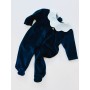 TUTINA NAVY CON COLLETTO PETALO IN CINIGLIA