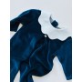 TUTINA NAVY CON COLLETTO PETALO IN CINIGLIA