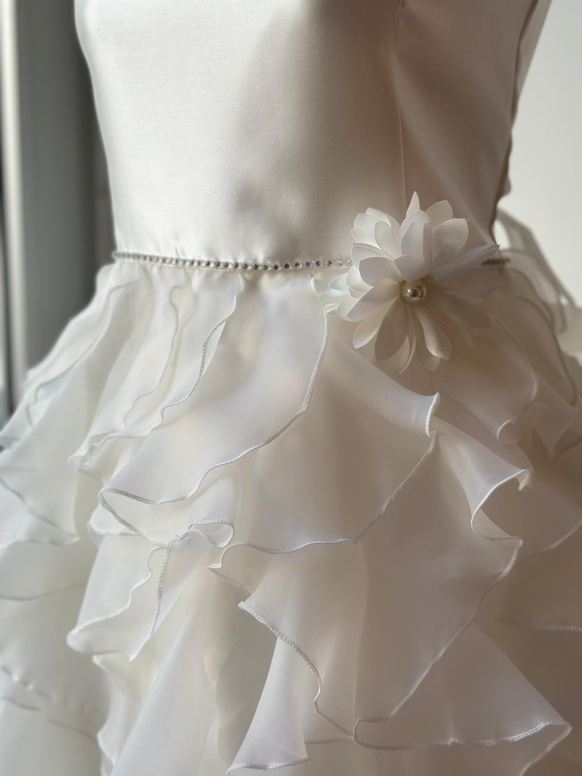 ABITO ELEGANTE BAMBINA IN RASO E ORGANZA