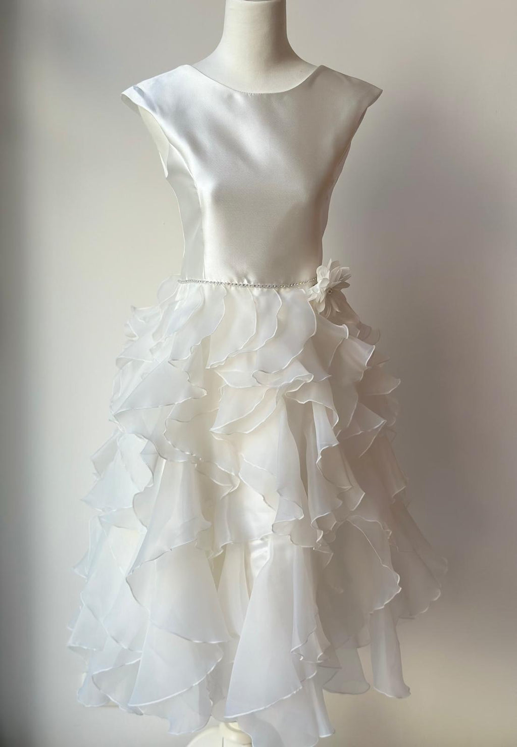 ABITO ELEGANTE BAMBINA IN RASO E ORGANZA