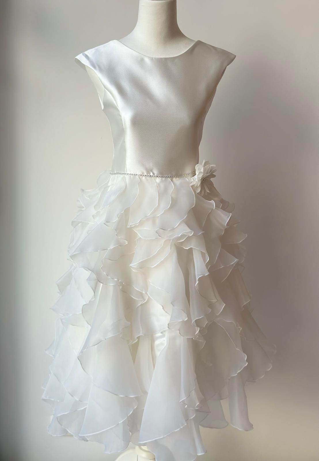 ABITO ELEGANTE BAMBINA IN RASO E ORGANZA