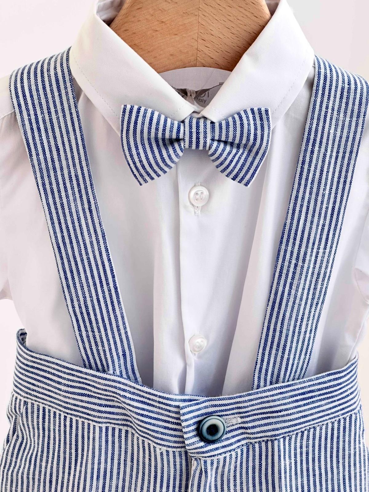 SALOPETTE A RIGHE NAVY