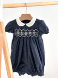 PAGLIACCETTO BLU CON COLLETTO BIANCO