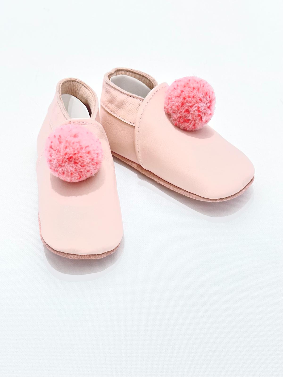 SCARPINE ROSA CON POMPON