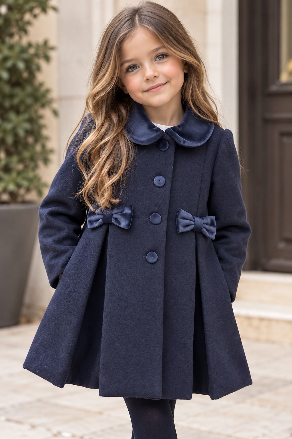 CAPPOTTO BLU FIOCCO