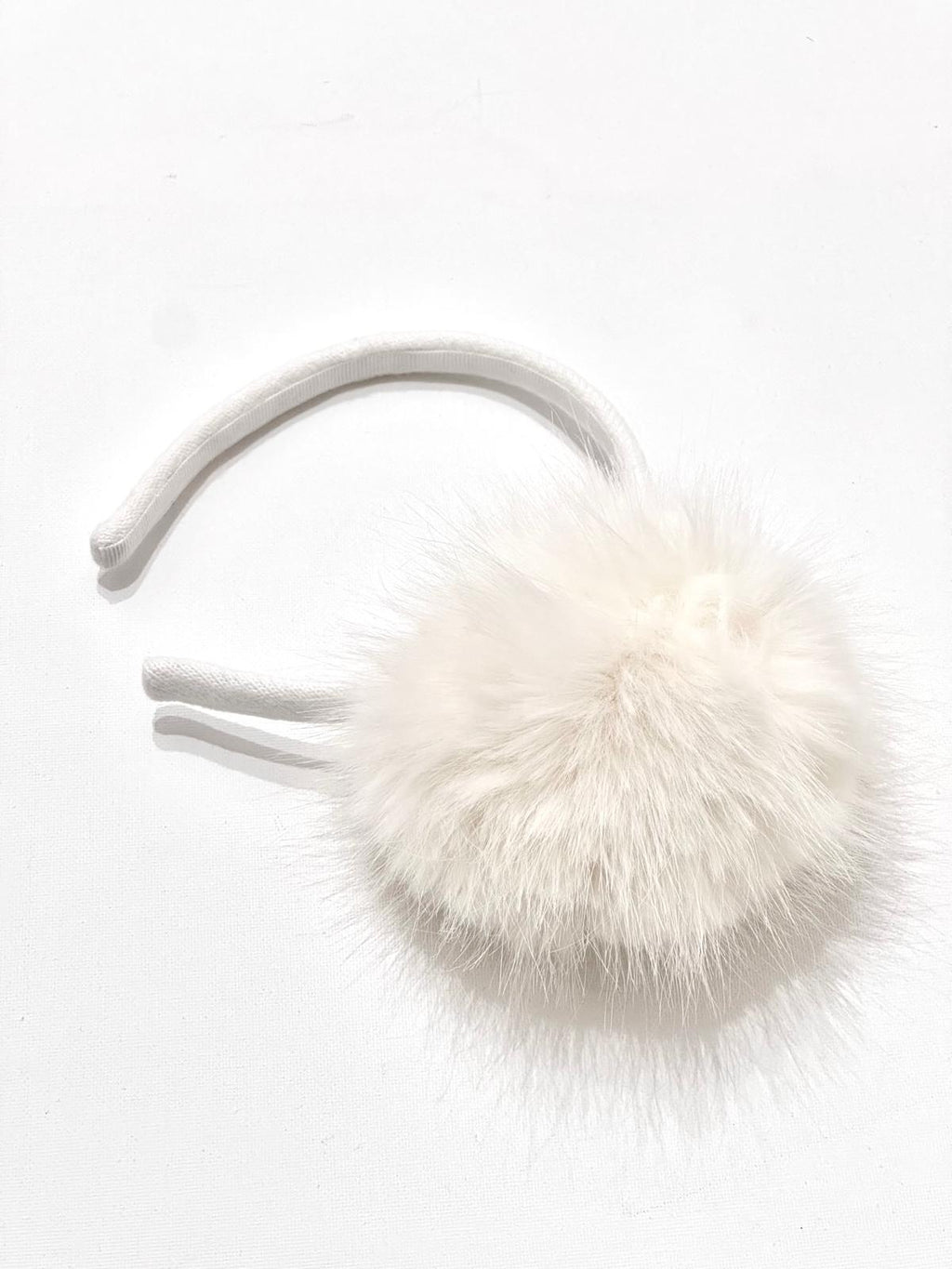 CERCHIETTO POMPON PANNA