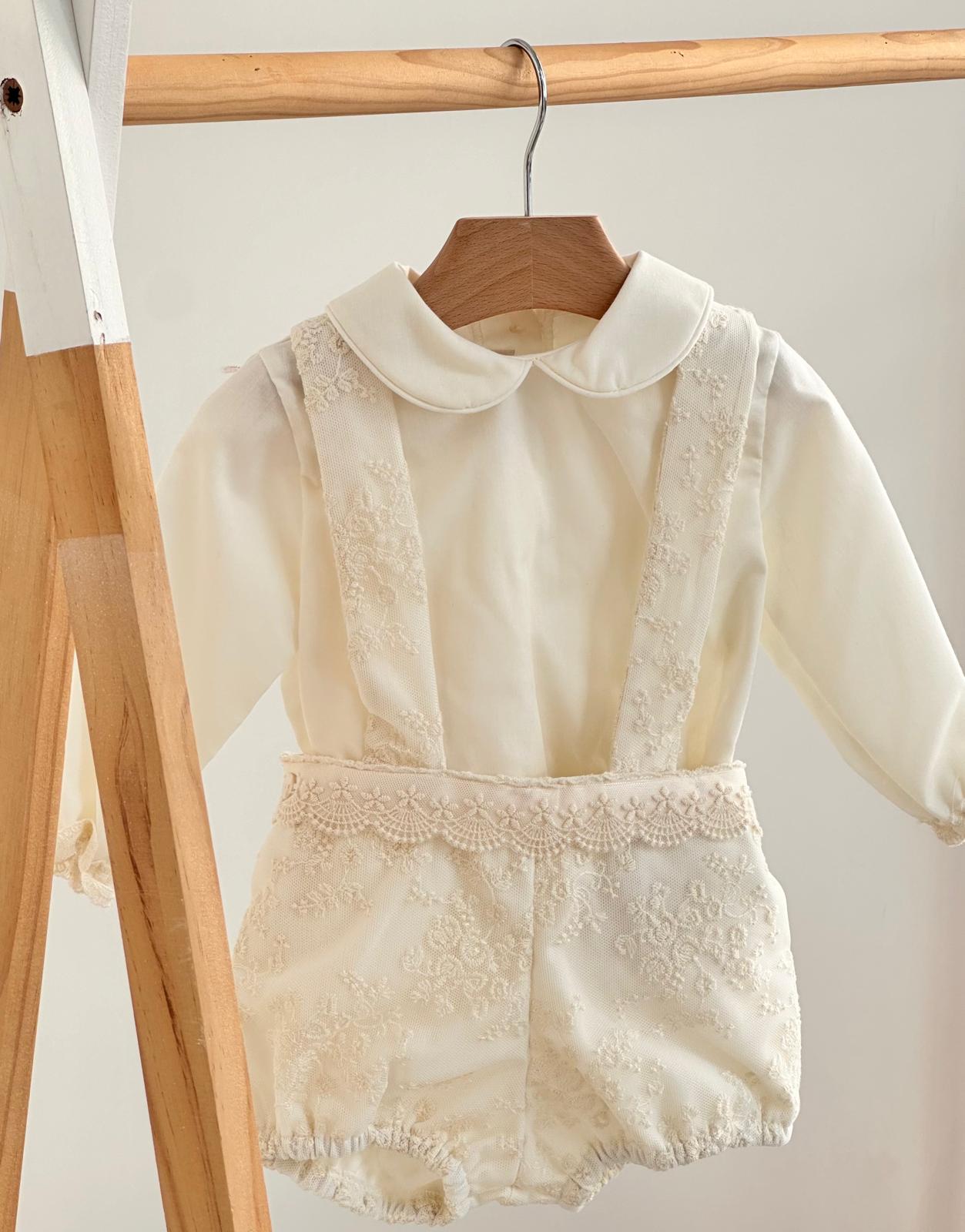COMPLETO SALOPETTE BIMBO BEIGE,
