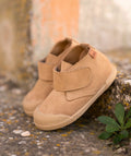 MEZZO STIVALETTO IN CAMOSCIO BEIGE