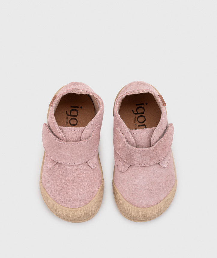 MEZZO STIVALETTO IN CAMOSCIO ROSA