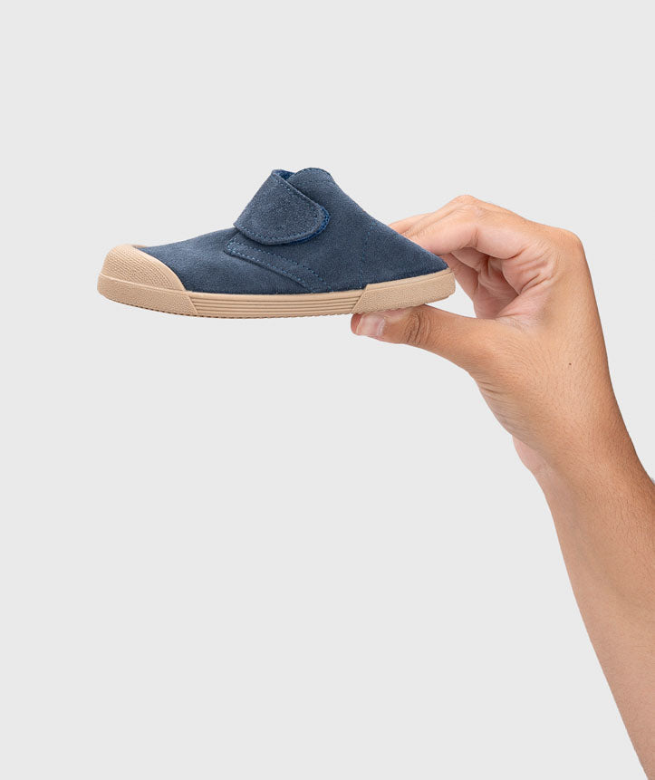 MEZZO STIVALETTO IN CAMOSCIO JEANS