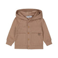 GIACCA CARDIGAN NOCCIOLA CON CAPPUCCIO