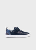 SCARPA MODELLO NAUTICO BLU, IN TELA