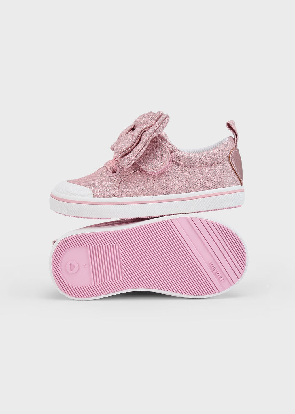 SNEAKERS GLITTER ROSA CON FIOCCO