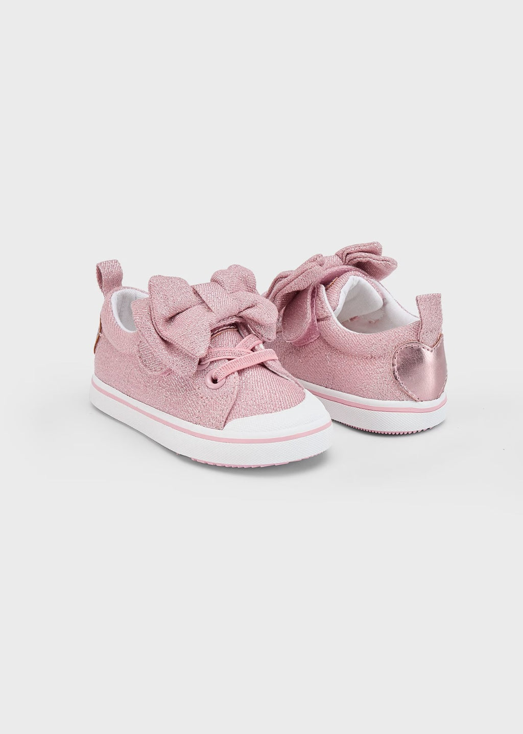 SNEAKERS GLITTER ROSA CON FIOCCO