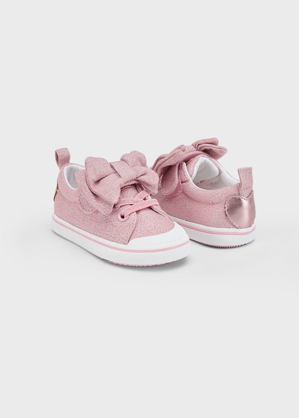 SNEAKERS GLITTER ROSA CON FIOCCO