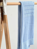 COPERTINA CELESTE IN PURO COTONE