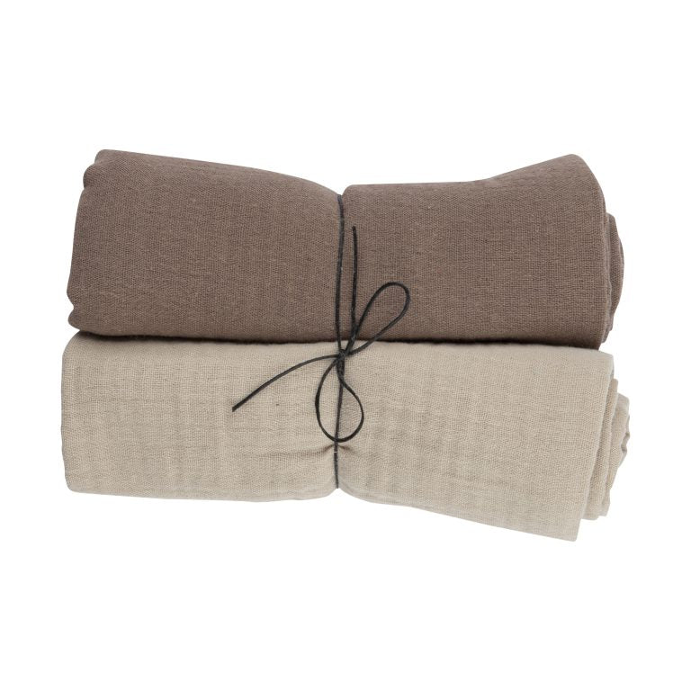 MUSSOLE 2 PC SOFT BROWN