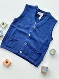 GILET BLU NAVY CON BOTTONCINI