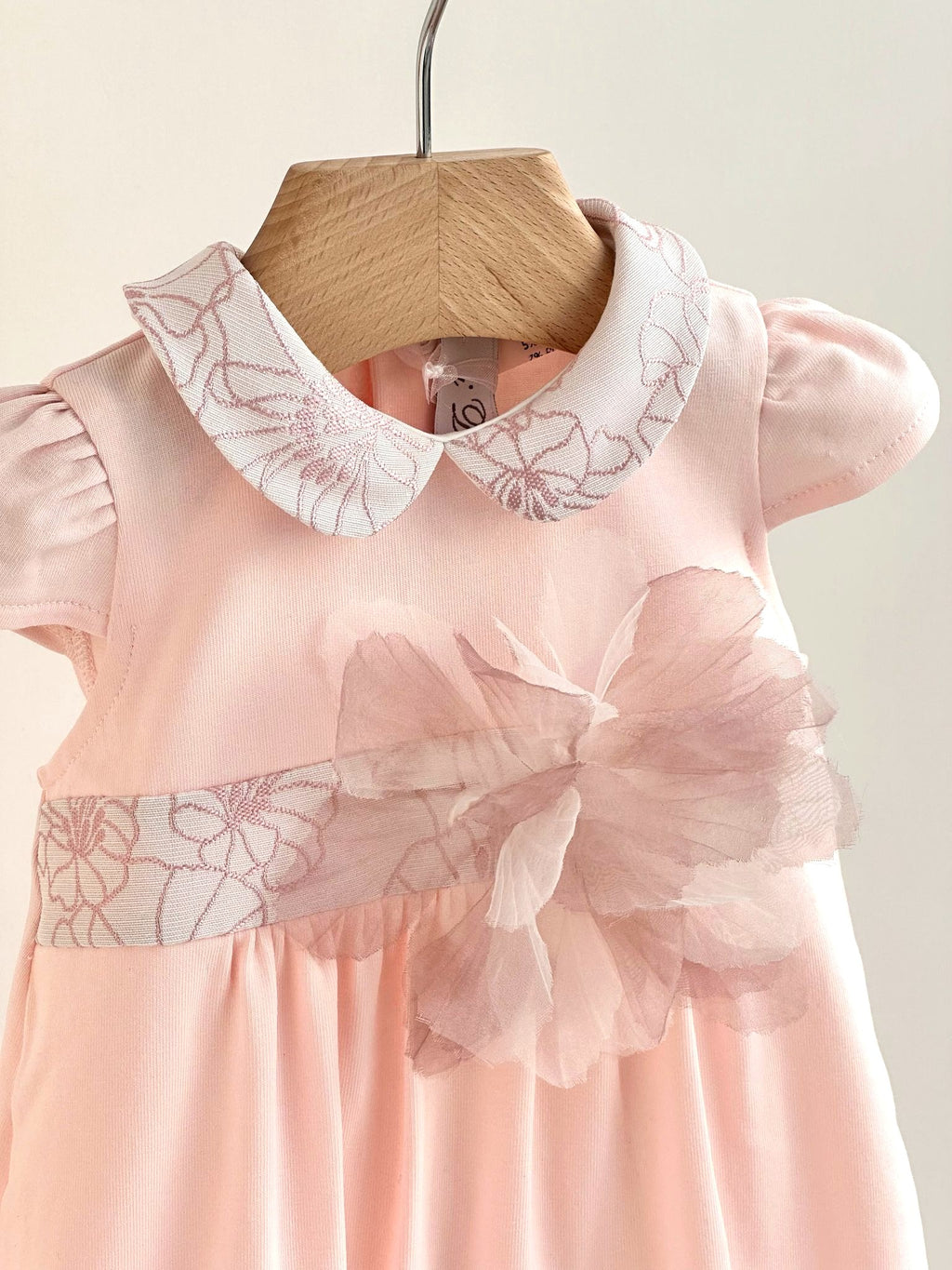 PAGLIACCETTO JERSEY CON FIORE ORGANZA