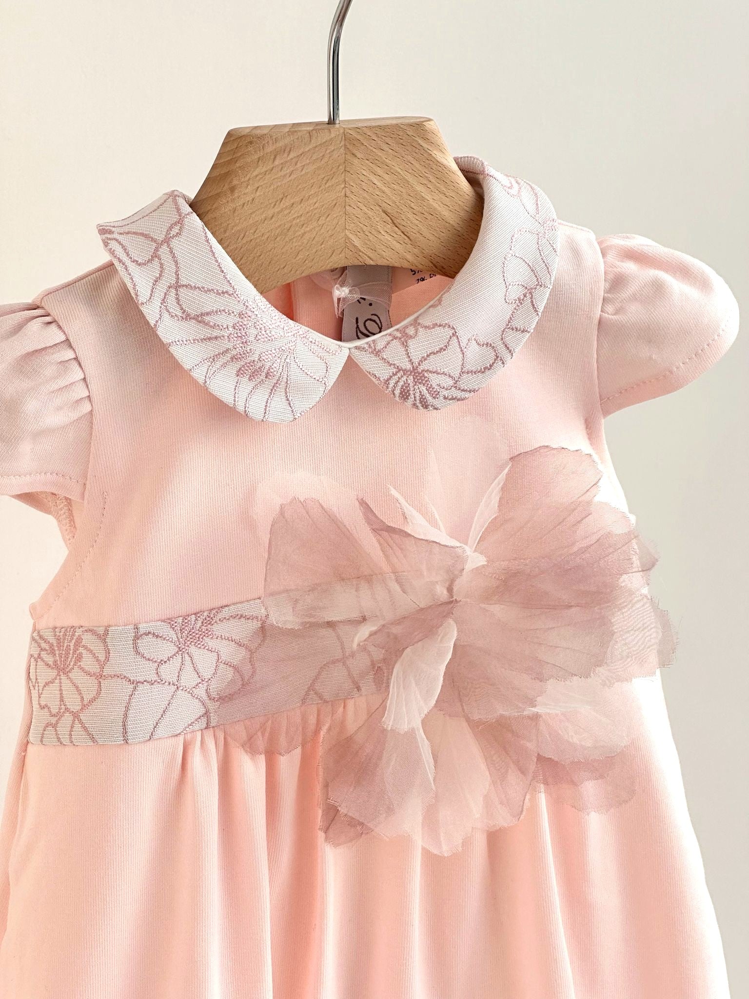 PAGLIACCETTO JERSEY CON FIORE ORGANZA