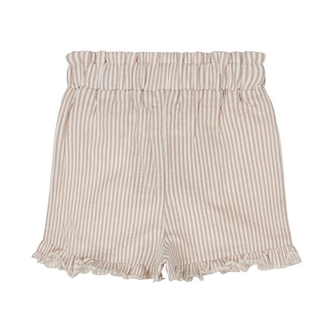 SHORTS A RIGHE BEIGE