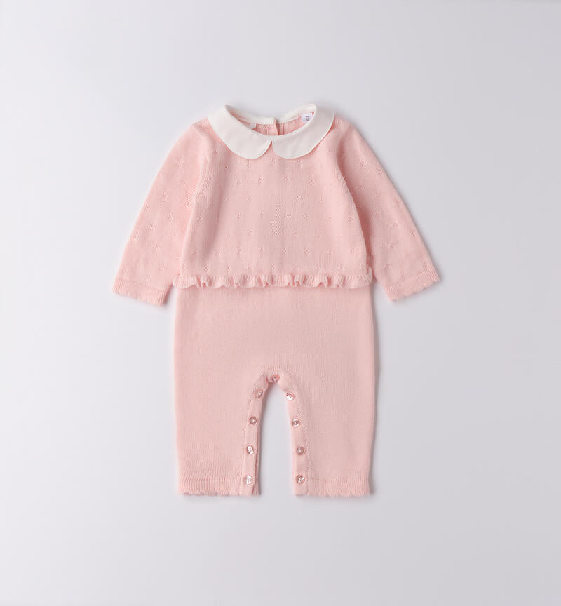 TUTINA ROSA IN MAGLIA RASATA IN CALDO COTONE