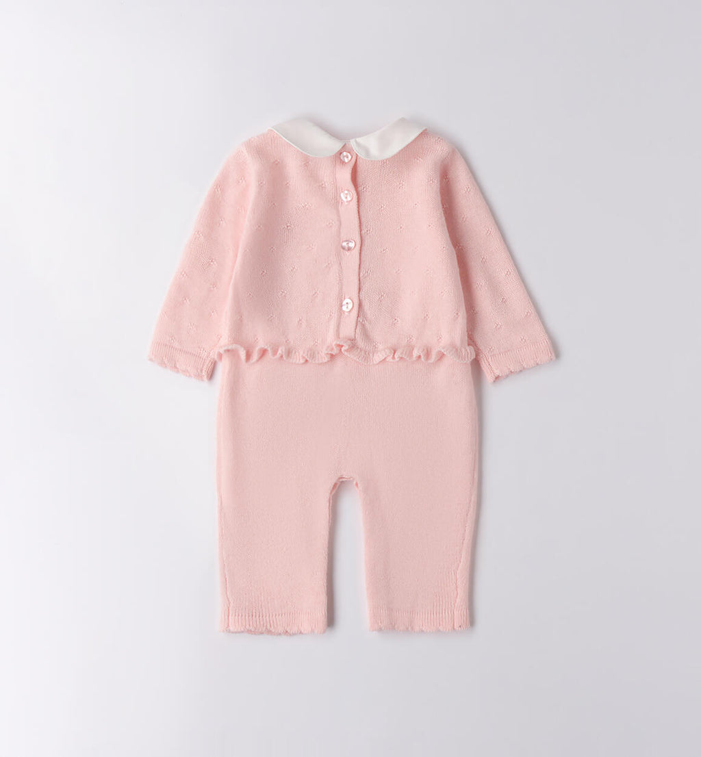 TUTINA ROSA IN MAGLIA RASATA IN CALDO COTONE