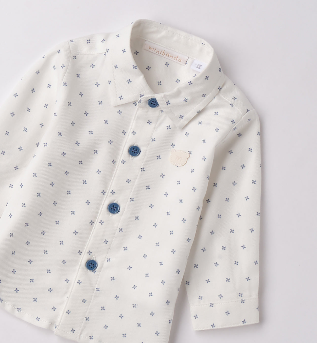 CAMICIA BIANCA FANTASY BLU