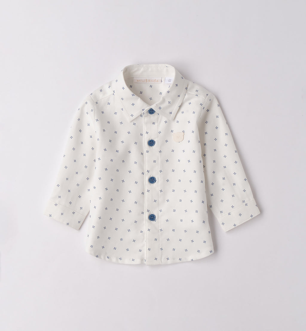CAMICIA BIANCA FANTASY BLU