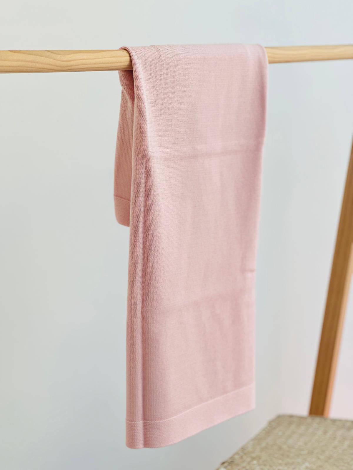 COPERTINA ROSA 100% LANA MERINO EXTRAFINE