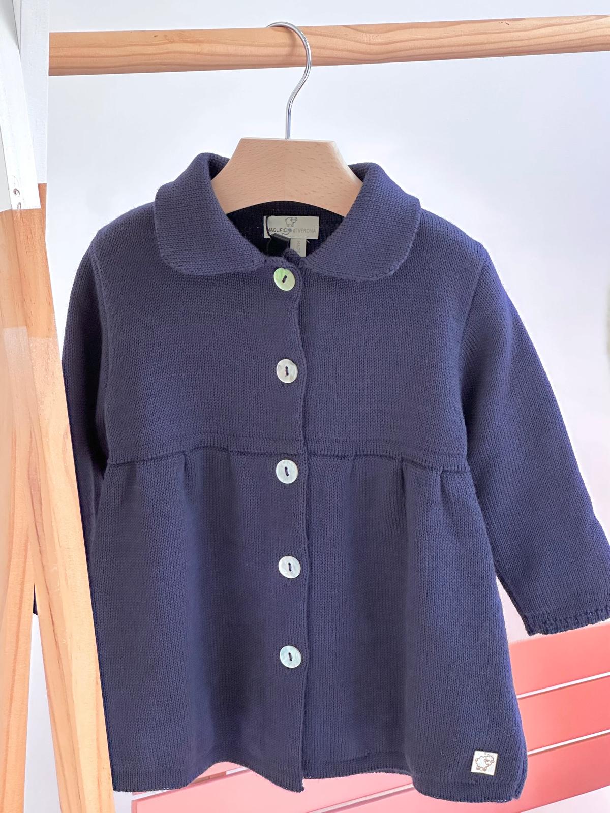 CAPPOTTINO BLU 100% PURA LANA VERGINE MERINO
