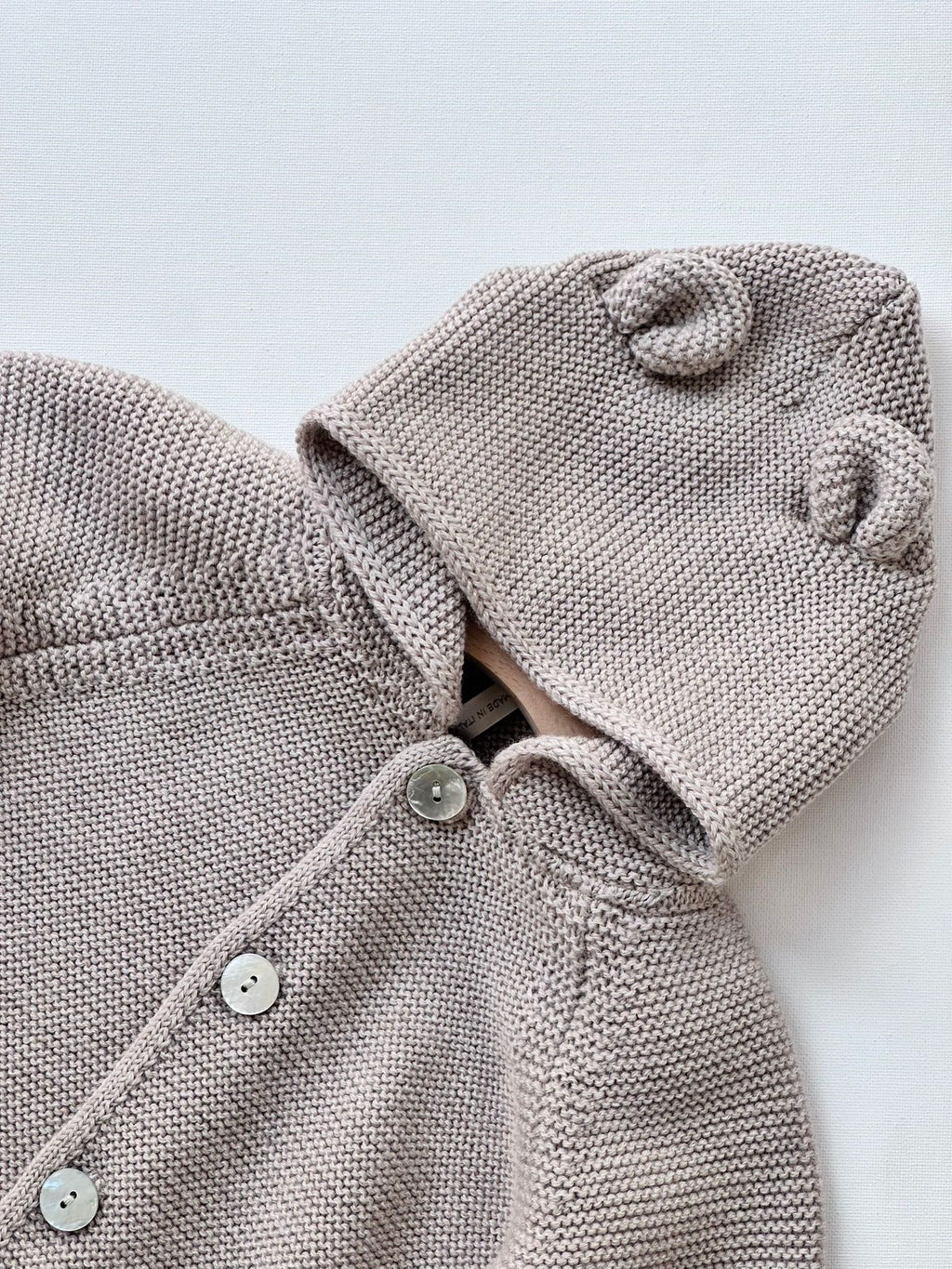 CAPPOTTINO TORTORA 100% PURA LANA VERGINE MERINO